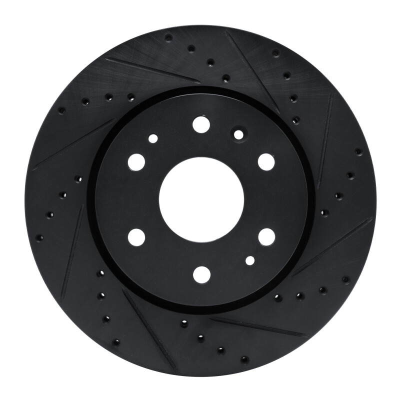 Chevrolet Colorado Brake Rotor (1) - Front Right - R1 Concepts - Drilled & Slotted - Black - `23-`25